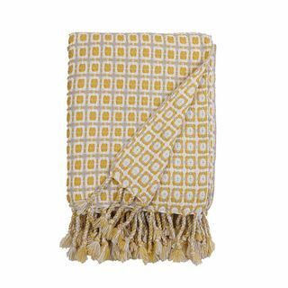 House Beautiful Geo Throw in Mist & Ochre