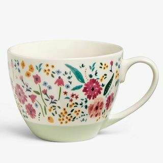 Floral Fine China Mug, GreenMulti