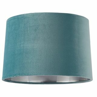 House Beautiful Samet Velvet Drum Shade - Duck Egg