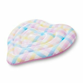 Rainbow Gingham Heart מצוף מים מתנפח