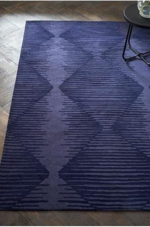 Navy Geo Flatweave Rug