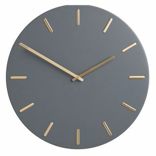 שעון קיר אנלוגי שעון פליז ארן, 45 ס"מ, פיורד כחול