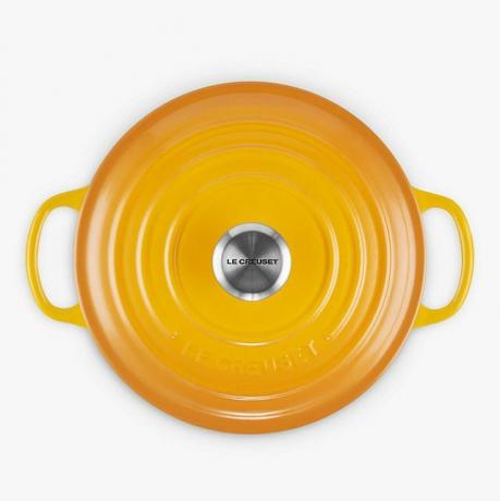 Le Creuset Signature ברזל יצוק תבשיל עגול, צוף, 20 ס